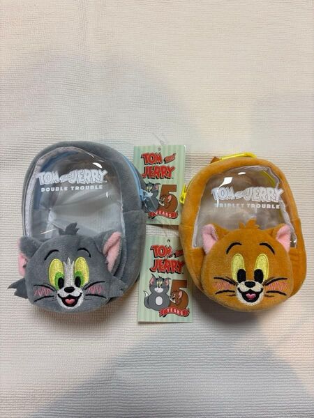 トムとジェリー アップリケポーチ トム 3匹の子猫