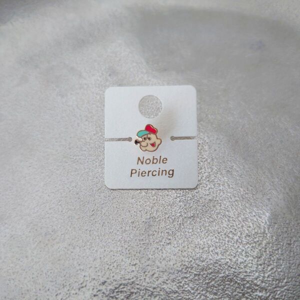 【新品】ポパイ 片耳ボディピアス キャラクターピアス 16G 耳たぶ 軟骨ピアス ボディーピアス アクセサリー ユニセックス
