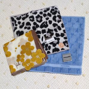 ハンカチ3枚セット MARY QUANT renoma Shevilla レディース まとめ売り