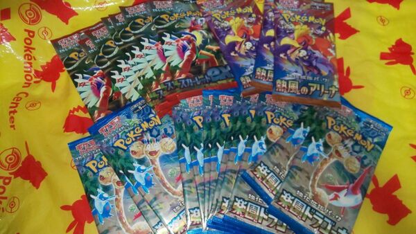 ポケモンカード 楽園ドラゴーナ スカーレットex 熱風のアリーナ 計22パック 未開封パック