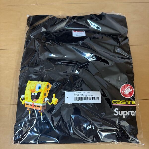 Supreme x SpongeBob Castelli Racing L/S Tee "Black" XLサイズ