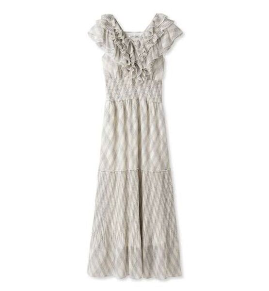 SNIDEL スナイデル Sustainableプリントプリーツワンピース BEG ベージュ size00 SWFO242151