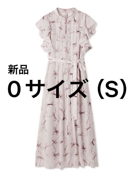 【USAGI ONLINE限定】フリルスリーブリボンプリントワンピース PNK ピンク SWFO252182 リボン 25ss