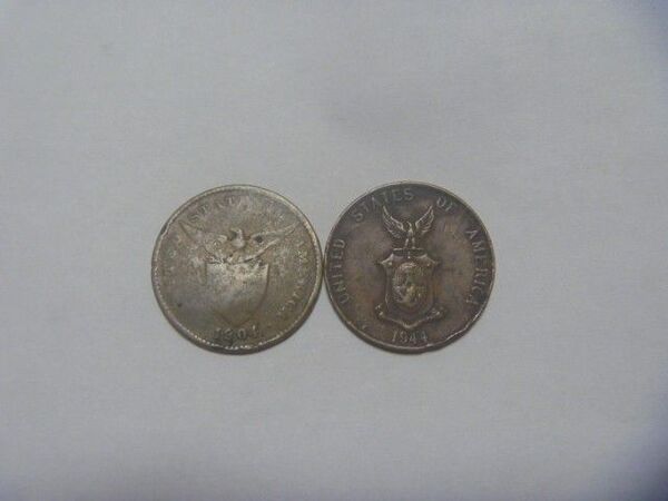 アメリカ領フィリピン 1セント硬貨 2種 古銭 外国貨幣 コイン 外国銭 セット まとめ売り