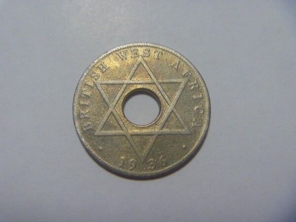 イギリス領西アフリカ エドワード8世 1936年ハーフペニー硬貨 古銭 外国貨幣 コイン 外国銭