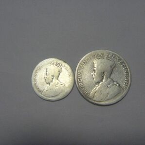 カナダ ジョージ5世 銀貨 2種 古銭 硬貨 外国貨幣 コイン 外国銭 セット まとめ売り