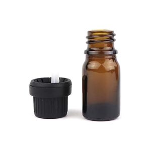 【未使用品】遮光瓶 ドロッパー付き 茶色ボトル 5ml 9本セット/アロマ・化粧品・DIY