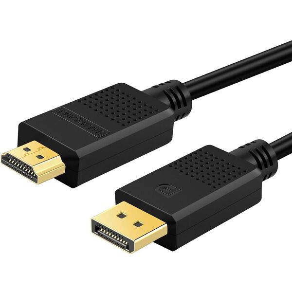 DisplayPort HDMI 変換ケーブル 1m SHULIANCABLE|4K対応 DP→HDMI 映像出力用 高耐久