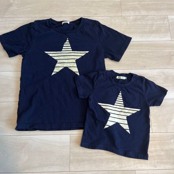 美品 ビームス 親子コーデ 星柄Tシャツ 2枚セット