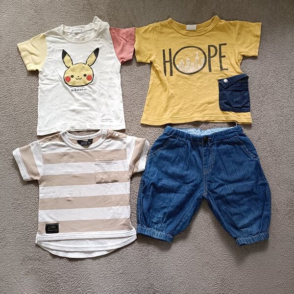 子供服 Tシャツ ハーフパンツ lagom BREEZE モンポケ ピカチュウ
