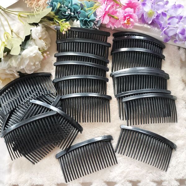 デコパーツ ハンドメイド 手作り 手芸 ヘアコーム ブラック セット 黒 Z1 和装小物 髪飾り くし クシ くし