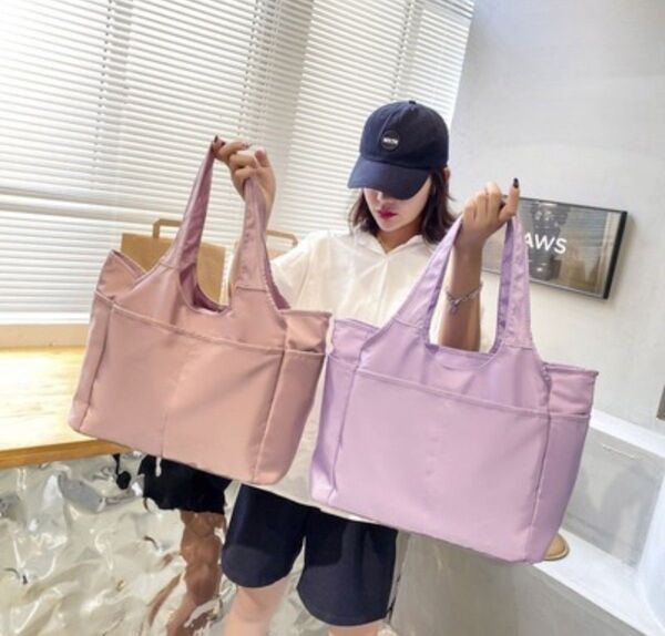 再入荷!ピンク 旅行 通勤 通学 大容量 トートバッグ 軽量 ナイロン マザーズバッグ 訪問