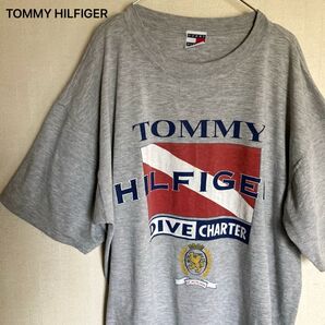 90s USA製 トミーヒルフィガー ビッグロゴ プリントTシャツ