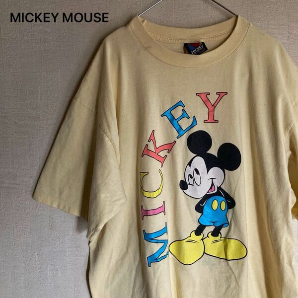 90s USA製 ディズニー ミッキーマウス プリントTシャツ