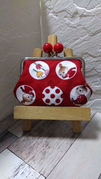 あめ玉親子がま口財布 ハンドメイド コインケース セカンド財布 水玉