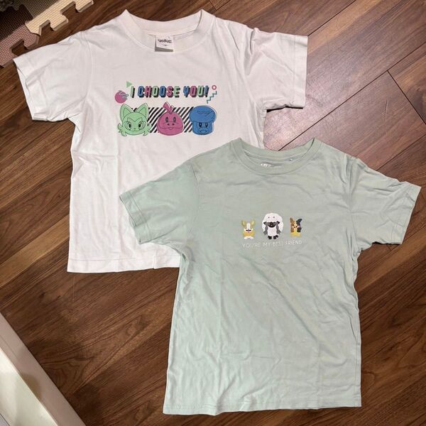 《2枚セット》ユニクロ ジーユー キッズ ポケモン Tシャツ 140センチ ホワイト グリーン