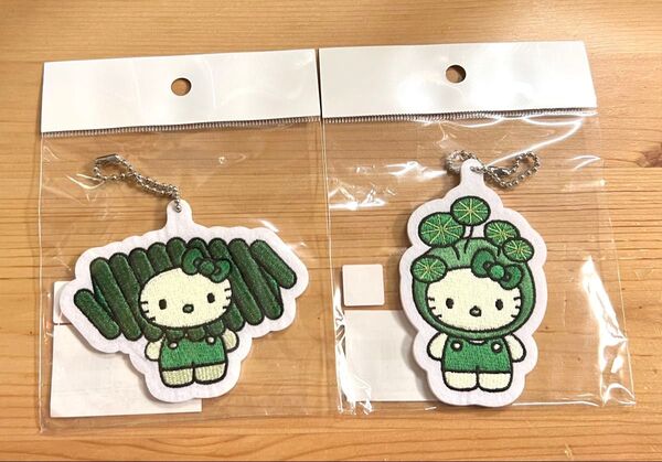 【万博会場内限定】日本館パビリオン 藻キティデザイン ハローキティ刺繍チャーム 2個セット【新品未開封品】