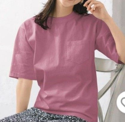 *新品未使用*シンプル Tシャツ 初夏 半袖 ポケット付き 男女兼用