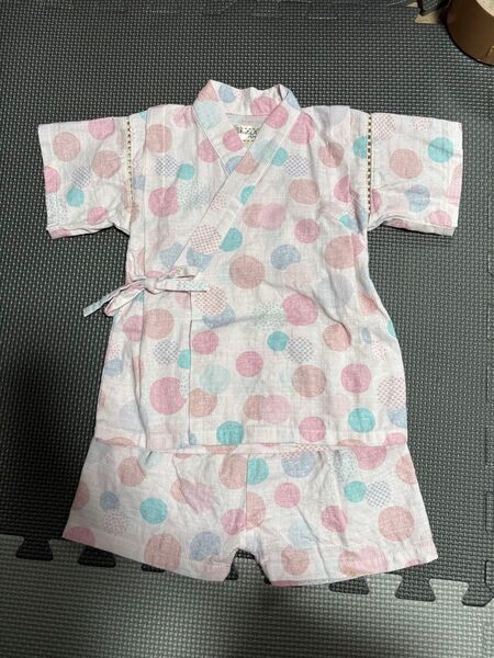 くろわっさんずべべ 甚平 女の子 浴衣 80cm