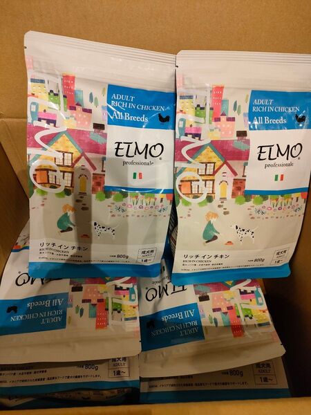 エルモ ドッグフード リッチインチキン 成犬用 800g 6袋セット