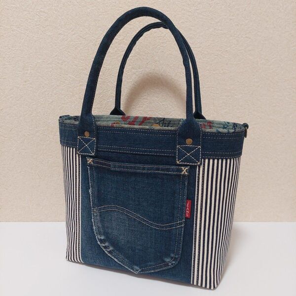デニムリメイク トートバッグ【ハンドメイド】