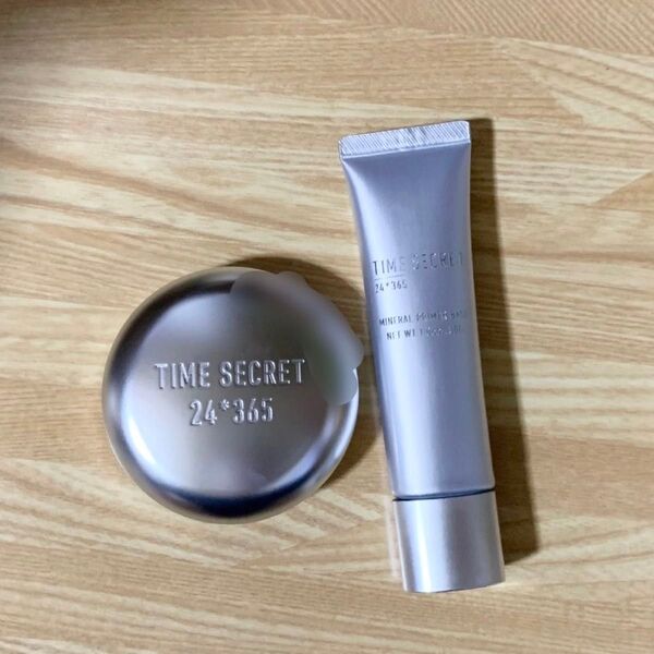 タイムシークレット ミネラルプレストパウダー ミネラルプライマーベース まとめ売り セット 化粧下地 フェイスパウダー 残量多