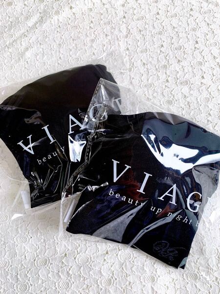 viage ビューティアップナイトブラ ブラックM/L2セット