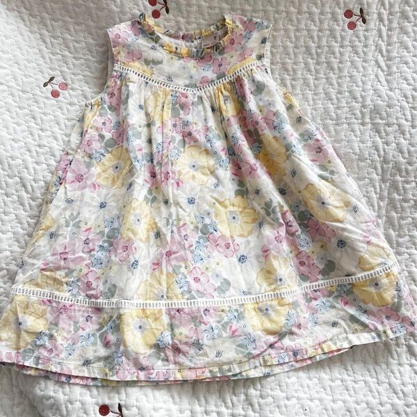 プティマイン 90cm 花柄ワンピース