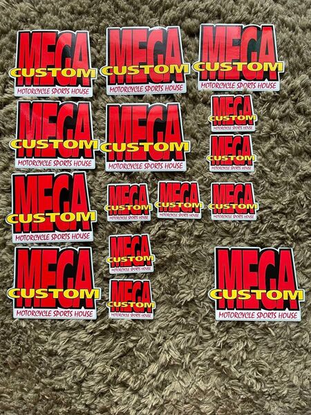 MEGA CUSTOM メガガスタム ステッカー 当時物 15枚セットです