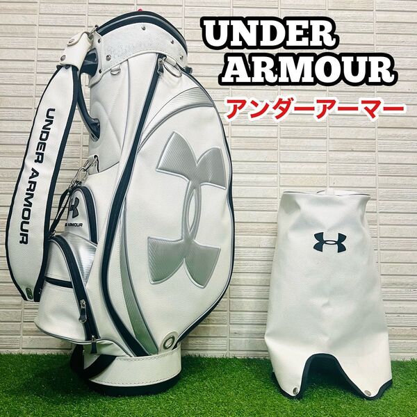 UNDER ARMOUR アンダーアーマー キャディバッグ 本格 ゴルフバッグ キャディバック ゴルフ ホワイト