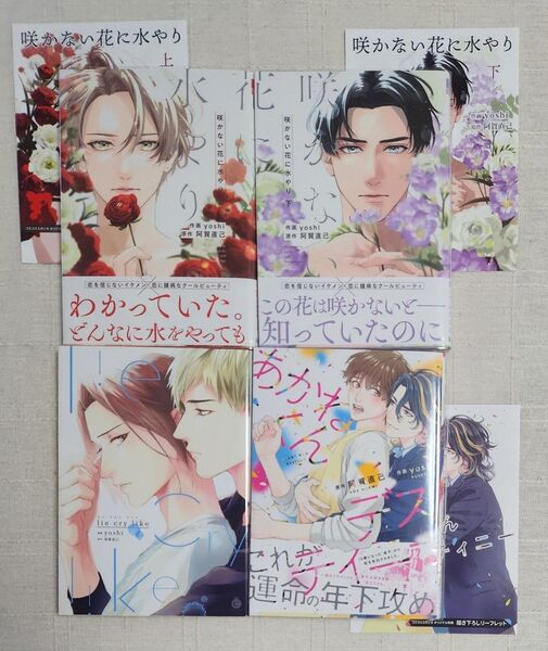 ★作画: yoshi/原作: 阿賀直己『咲かない花に水やり 上下』『lie cry like』『あかねくんデスティニー』※特典あり
