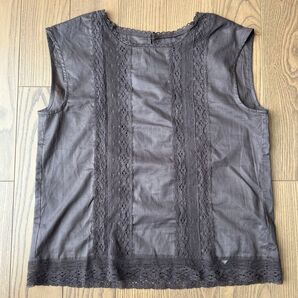 SIMPICITE ノースリーブ ブラウス ブラウン