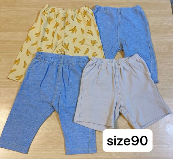 レギンス・ハーフパンツ/4点セット【90】ユニクロ・無印良品// キッズ 子供服 ベビー ボトムス ズボン パンツ