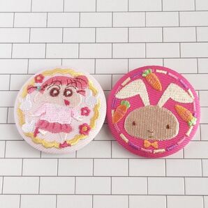 クレヨンしんちゃん 刺繍缶バッジ ねねちゃん うさぎ