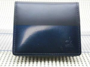 SA4-20 Calvin Klein Calvin Klein IKETI coin case cow leather change purse . navy blue N811601
