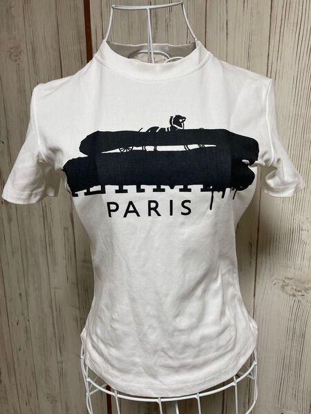 字消し ロゴtシャツ 2枚 Tシャツ 半袖Tシャツ ホワイト ブラック