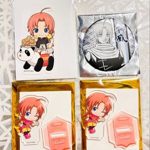 銀魂 神威 デコレクション 缶バッジ 花やしき ひらかたパーク アクリルスタンド フィギュア ステッカー カード 神楽