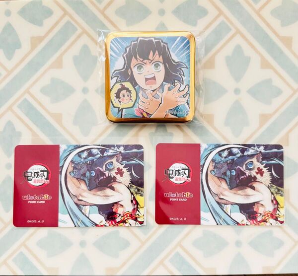 鬼滅の刃 伊之助 お楽しみくじ 遊郭 缶バッジ ポイントカード ダイニング ufotable DINING ダイニング 柱稽古