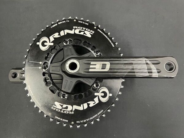 ローター ROTOR 3D24 Q-RINGS クランクセット 170mm 楕円 50/34T Φ24 11s 美品