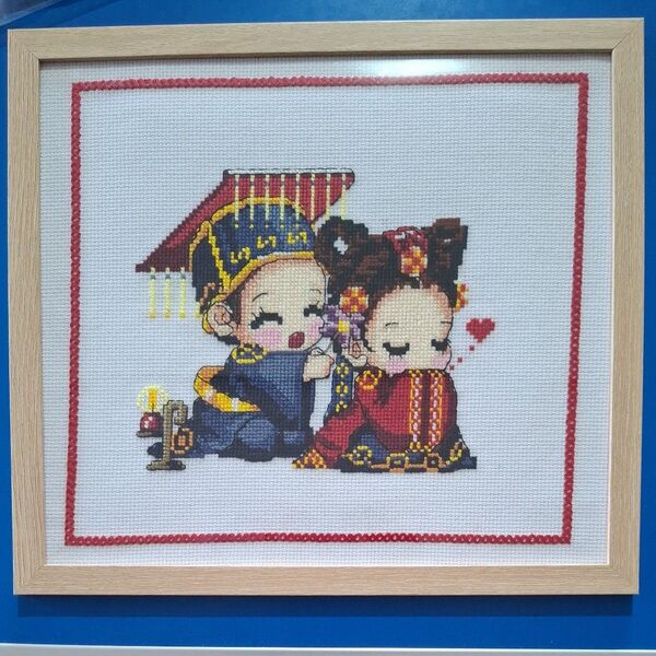 クロスステッチ刺繍完成品