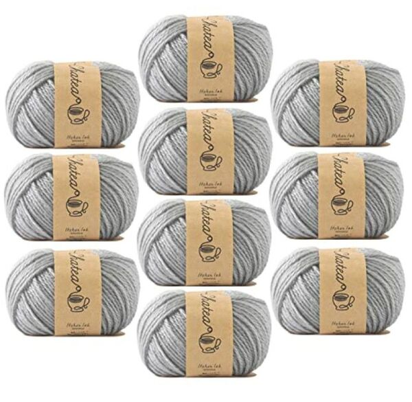 原ウール Knitworm 毛糸 10玉セット チャティアクリル並太 並太 30g(約66m) アクリル100%