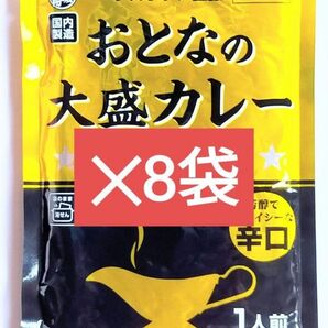 最安値☆【辛口】レストラン仕様 おとなの大盛りカレー 大人の大盛カレー220g×8袋 レトルトカレー レトルト食品 食品まとめ売り