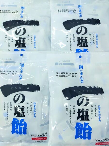 計440g!築豊製菓 海んまんま 一の塩飴 110g×4袋 塩あめ キャンディー ミネラル補給 熱中症対策 お菓子まとめ売り