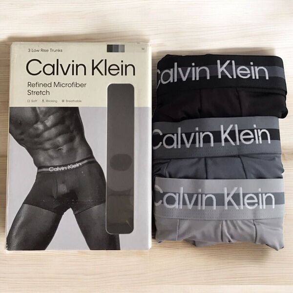 新品 Calvin Klein カルバン クライン マイクロファイバー ローライズ ボクサーパンツ 3枚セット