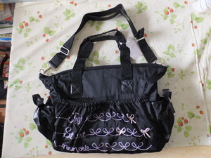 regular price 1 ten thousand 5 thousand jpy * new goods tag attaching Jill Stuart New York mother's bag black 2 way shoulder bag pouch attaching 