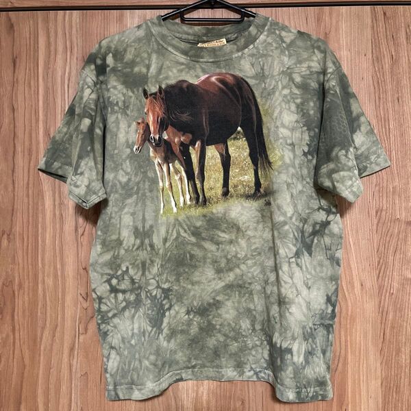 THE MOUNTAIN 半袖カットソー XL アニマル 馬Tシャツ 海外古着