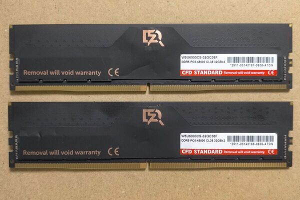 セール CFD販売 デスクトップPC用メモリ グラフェン 銅箔 ヒートシンク DDR5-6000 32GB×2枚 (64GB)