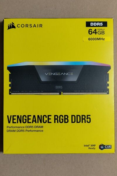 CORSAIR VENGEANCE RGB DDR5-6000MHz デスクトップPC用メモリ Intel XMP 64GB