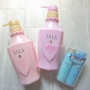 カネボウ SALA シャンプー&コンディショナー本体+トラベルセット スウィートローズの香り サラの香り