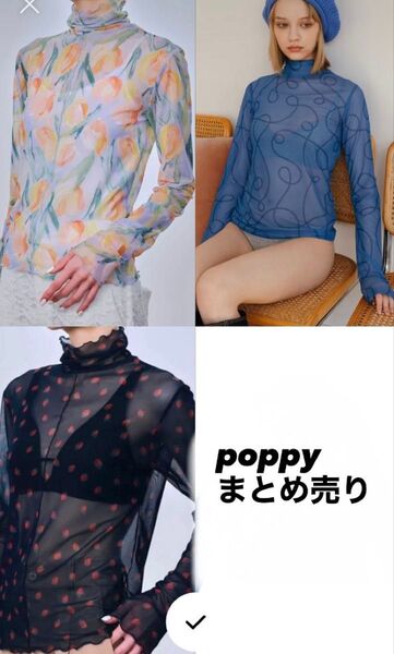 poppy シースルートップス